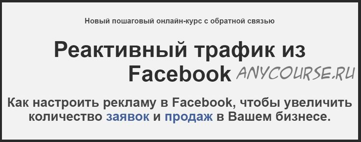 Реактивный трафик из Facebook 6.0 (Зуши Плетнев)