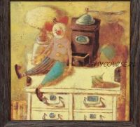 Многослойная техника живописи акрилом на холсте с процарапыванием. Вариант №1 (Светлана Румак)