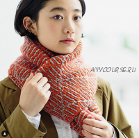 Совместное вязание шарфа по японскому описанию (Евгения Мекшун)