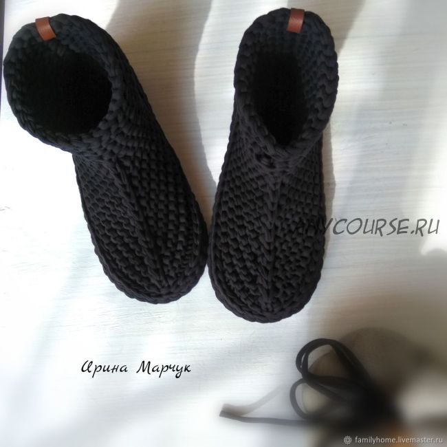 Угги вязаные из трикотажной пряжи (Ирина Марчук)