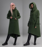 Выкройки платья толстовки трапеция с капюшоном и митенками размеры. Размер 40-52 (Вера Ольховская)