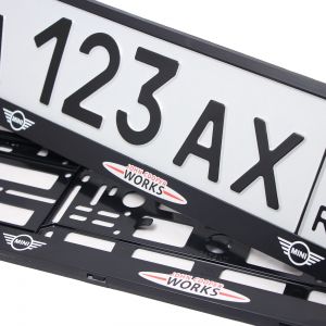 Номерные рамки для номера Mini "John Cooper Works" - черные