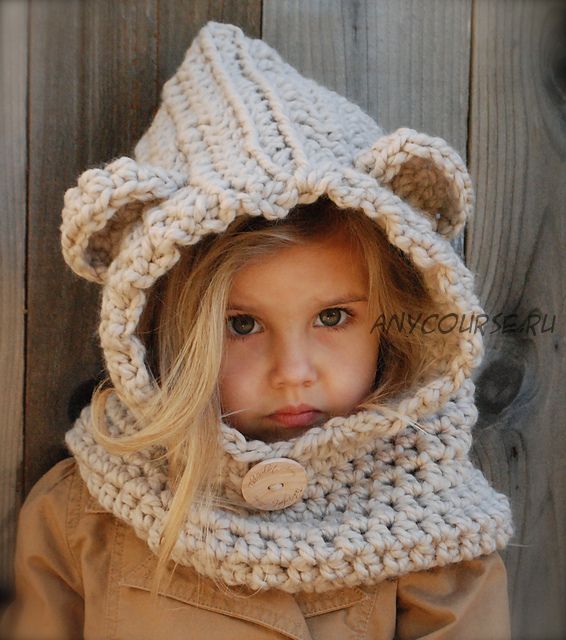 [The Velvet Acorn] Капюшон-снуд «Baylie Bear Cowl»