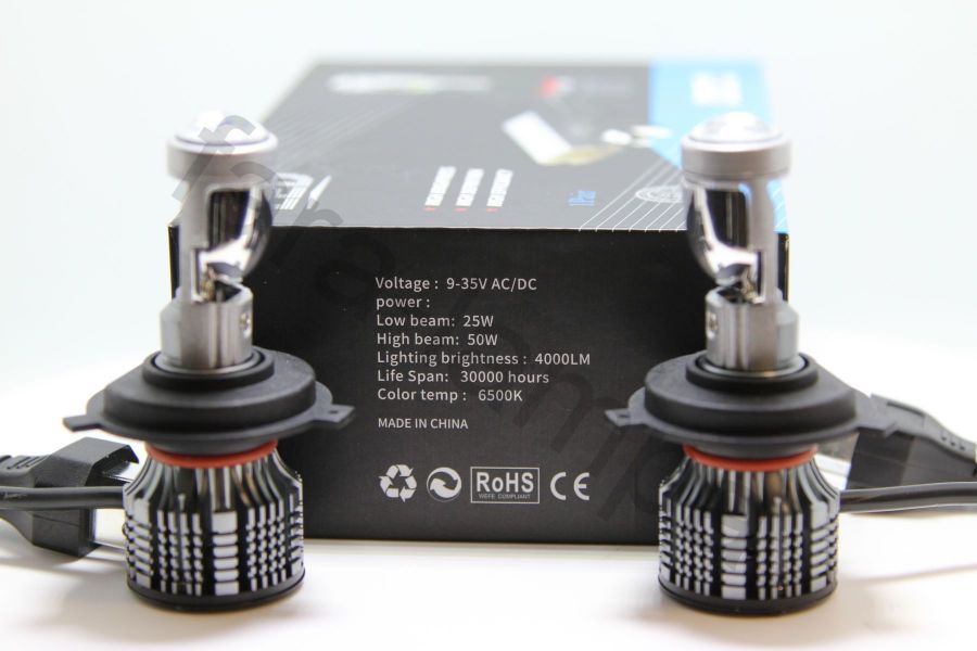 Светодиодные линзы лампы в фары H4 серия A13