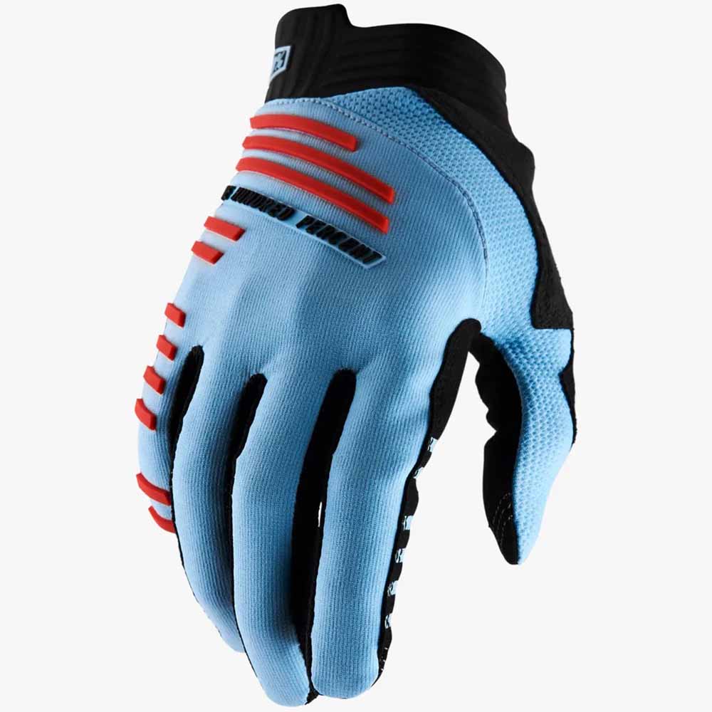 100% R-Core Light Blue/Fluo перчатки для мотокросса