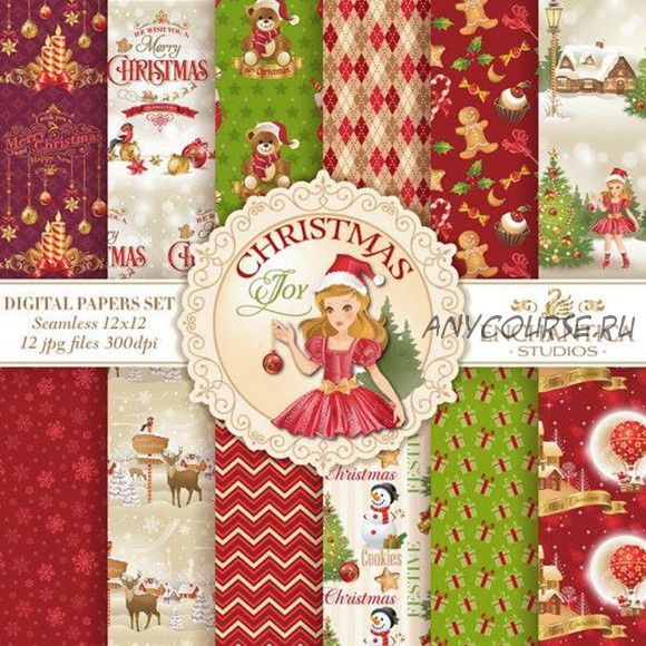 Brincadeiras natal papeis digitais patterns premium texturas (Megascrapss)