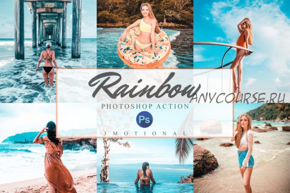 [Creativefabrica] 11 Rainbow Photoshop Actions, ACR, LUT (3Motional)