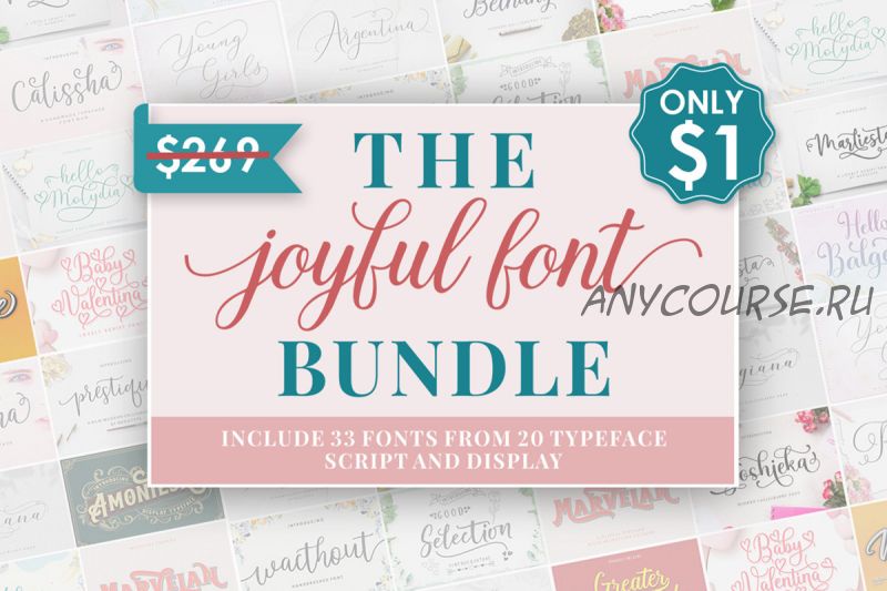 [Creativefabrica] The Joyful Font Bundle (Megatype)