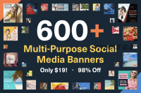 [PSD] Более 600 Шаблонов для Instagram, Facebook, Twitter и Pinterest