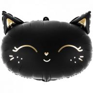 Шар фигура (30''/76 см) Котенок Принцесса, Черный