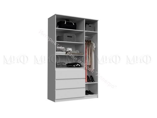 Шкаф 1200 Челси Белый глянец холодный, Дуб Сонома