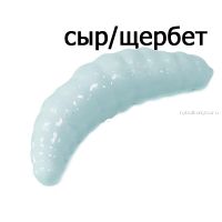 Мягкая приманка Trout Zone Maggot 1,6" 4 см / упаковка 12 шт / цвет: голубой светонакопительный / аттракант: сыр