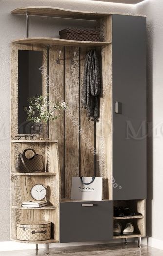 Прихожая Лика №2 1,2 м Дуб Юкон, Графит