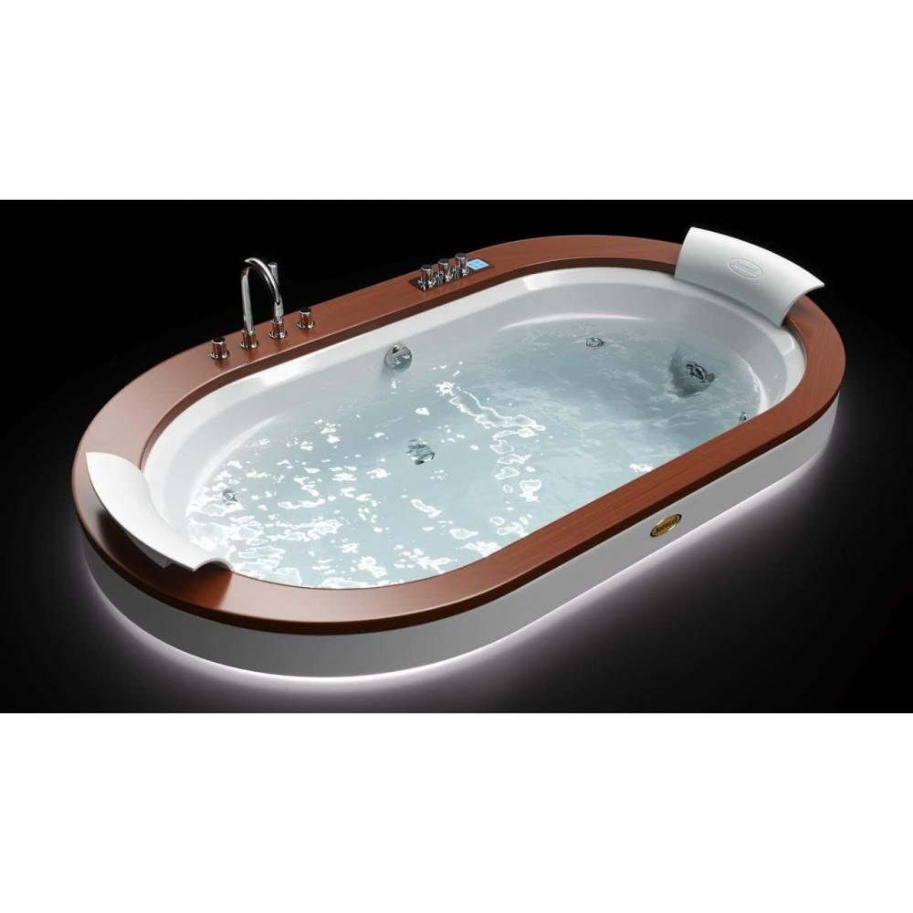 Гидромассажная ванна Jacuzzi Opalia Wood встраиваемая с 6 форсунками и 2 подголовниками 190x110 схема 7