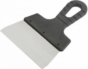 Шпатель фасадный ,длина 150 мм, ширина 55 мм, толщина 0,38 мм, пластиковая ручка, нержавеющая сталь арт: 311-0150