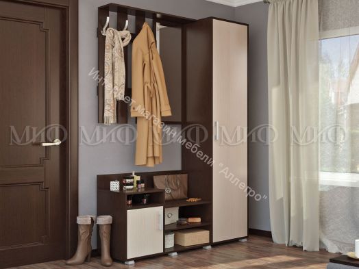 Прихожая Визит Дуб беленый/Дуб Венге