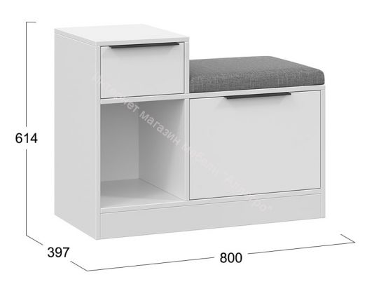 Тумба для обуви "Агата" комбинированная