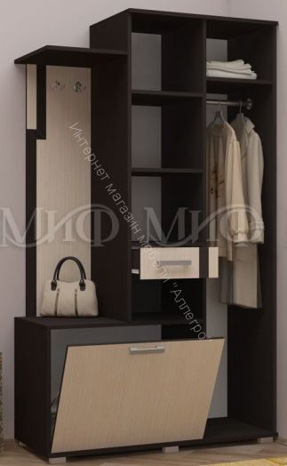 Прихожая Лира 1,2 м Дуб беленый/Дуб Венге