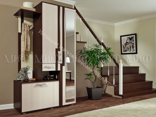 Прихожая Лира 1,2 м Дуб беленый/Дуб Венге