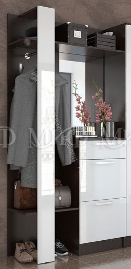 Комбинированная вешалка Мартина Белый глянец/Венге