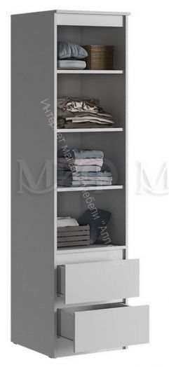 Пенал Челси Белый глянец холодный, Белый