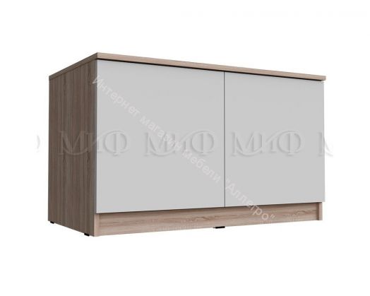 Антресоль-тумба универсальная Челси Белый глянец холодный, Дуб Сонома