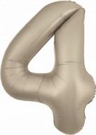 Цифра "4" фольгированная (40/102) Slim мистик крем