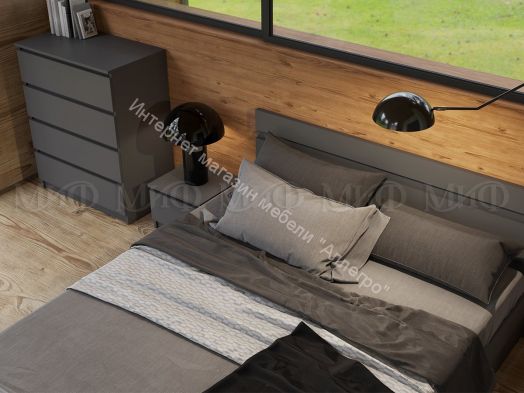 Кровать Челси 1400х2000 мм Графит