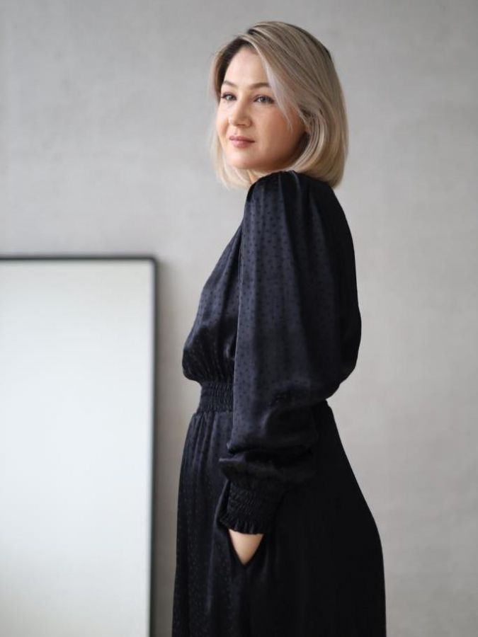 Платье Nero из вискозы черное