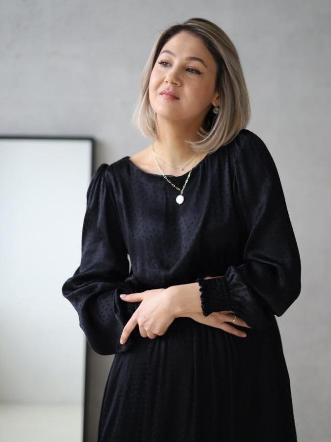 Платье Nero из вискозы черное