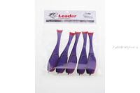 Поролоновые рыбки Leader оснащенные двойником 80 мм / 5 шт. в уп / цвет: 30 UV