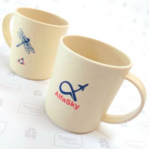 Кружки из бамбукового волокна с логотипом