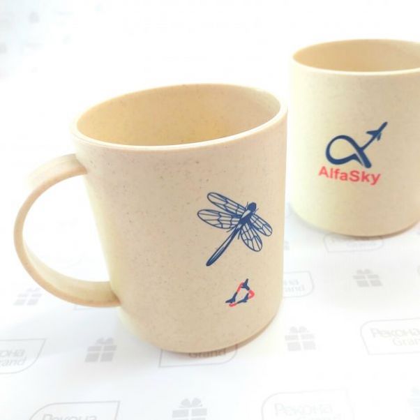 Кружки из бамбукового волокна с логотипом