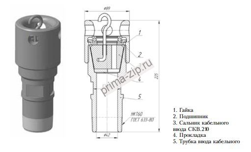 Сальник кабельного ввода АФК 65Х210