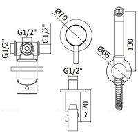 чертёж Paffoni Light KITDUP110NO