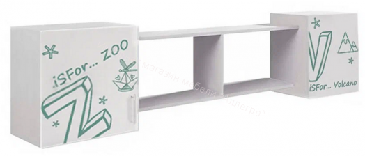 Антресоль Вега Алфавит Мята, Белый