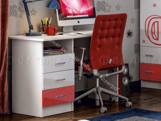 Детская Вега Алфавит Красный, Белый