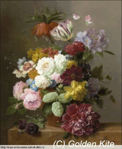 Набор для вышивания "1657 Roses, Peonies, Tulips and Narcissi (small)"