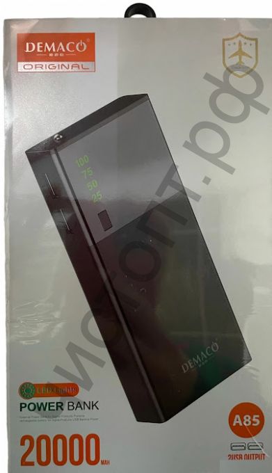 Моб. заряд. устрой. Demaco DKK-A85 20000mAh цветные Power Bank реплика