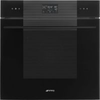 Smeg SOP6102S2PB3 фронтальный вид, чёрное глянцевое стекло
