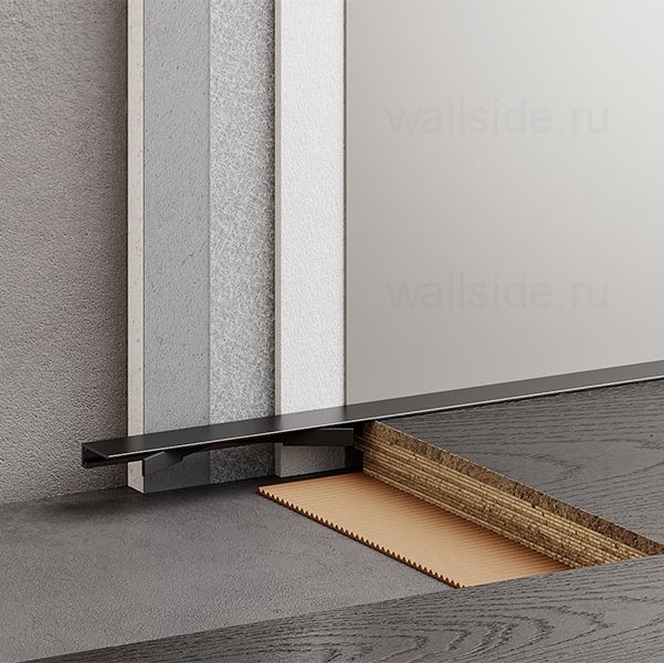 Микроплинтус Лайн Ликорн С-05.25.3 чёрный