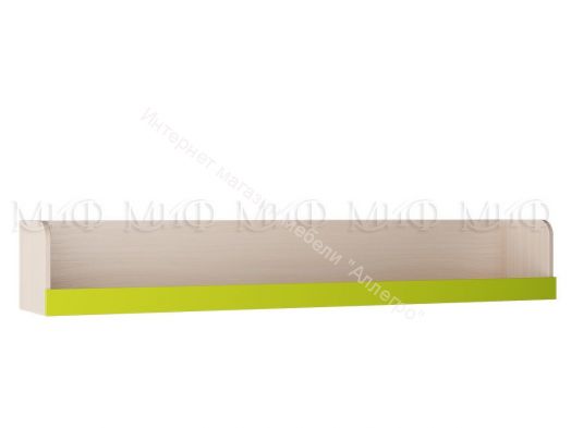 Полка "Юниор-3" Мульт Лайм металлик, Дуб Беленый