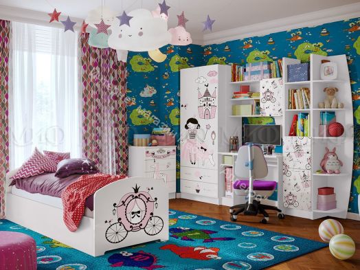 Кровать "Юниор-2" ЛДСП 2,0*0,8 м Принцесса