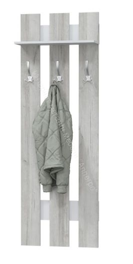 Вешалка решётка "Лори" (Дуб серый/Белый)