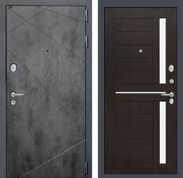 Дверь входная Лабиринт LOFT 02 Венге , стекло белое