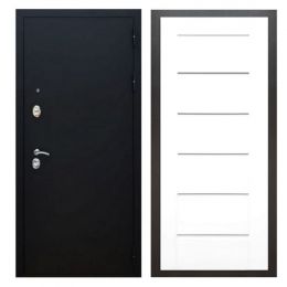 Дверь входная металлическая Great Doors X5 Черный муар Сити Белый Ясень