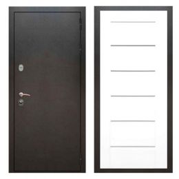 Дверь входная Great Doors Х5 Серебро Антик Сити Белый Ясень