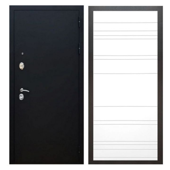 Дверь входная металлическая Great Doors X5 Черный муар ФЛ-14 Белый Софт