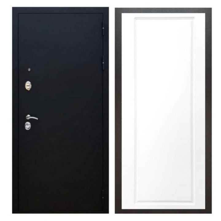 Дверь входная металлическая Great Doors X5 Черный муар ФЛ-119 Белый Софт