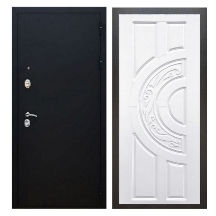Дверь входная металлическая Great Doors X5 Черный муар ФЛ-232 Белый Софт